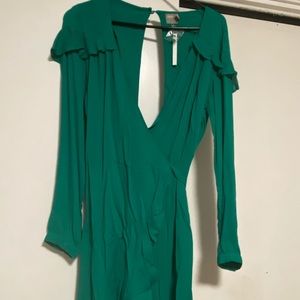 ASOS maxi ruffle wrap dress, size 10